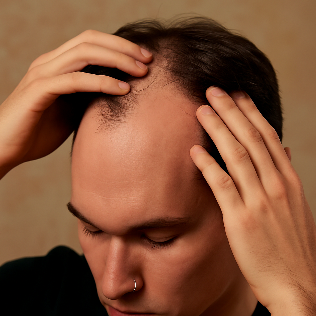 Receding hairline