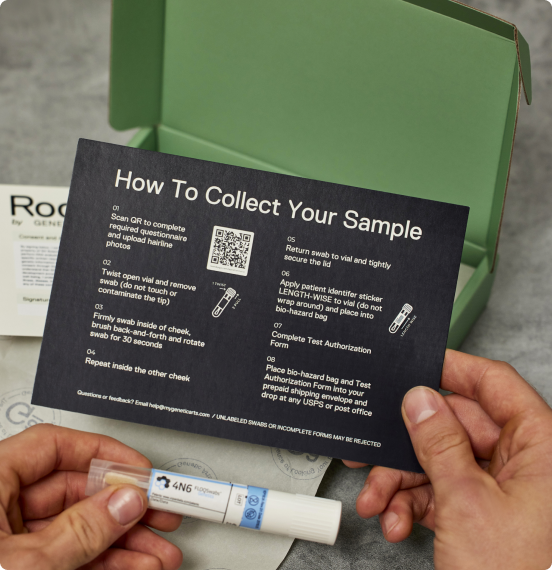 Man applying serum to scalp