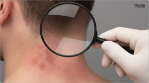 The onset of scalp redness